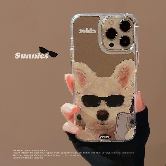 《42840》小白狗戴墨鏡iphone手機殼