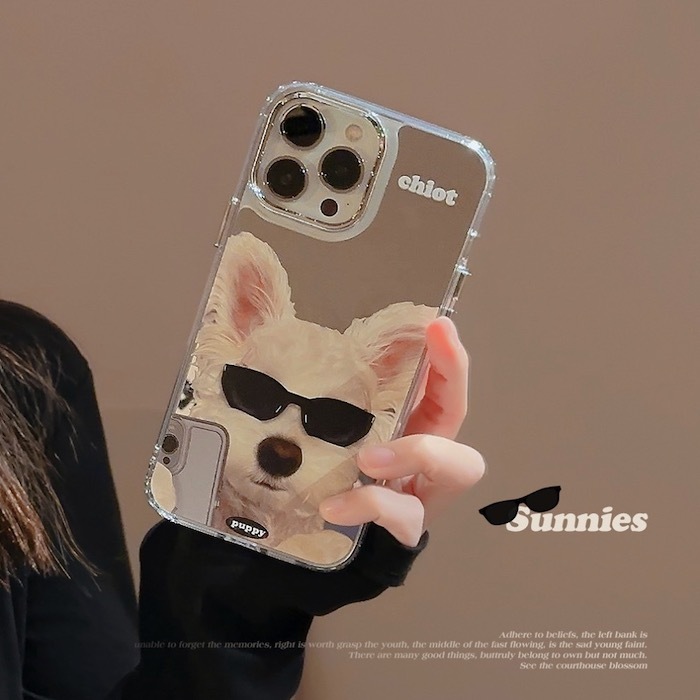 《42840》小白狗戴墨鏡iphone手機殼