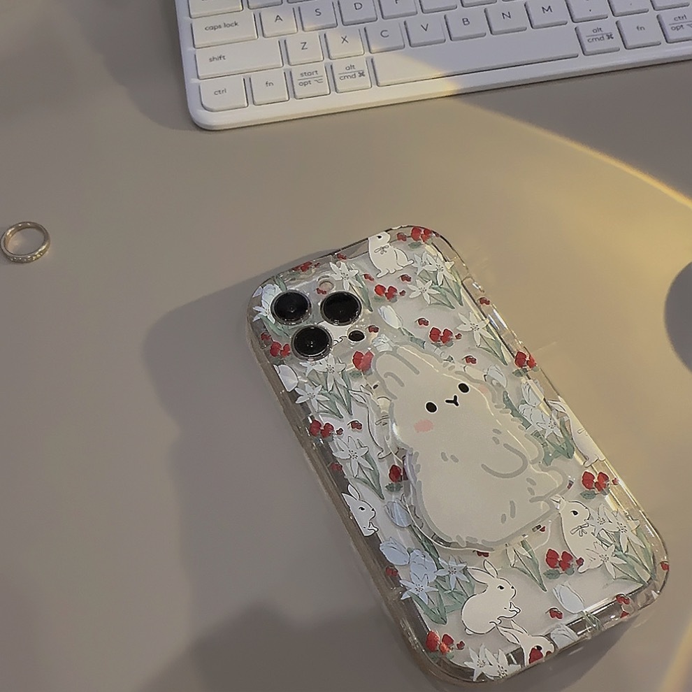 《42841》花園小兔子iphone手機殼(含支架)