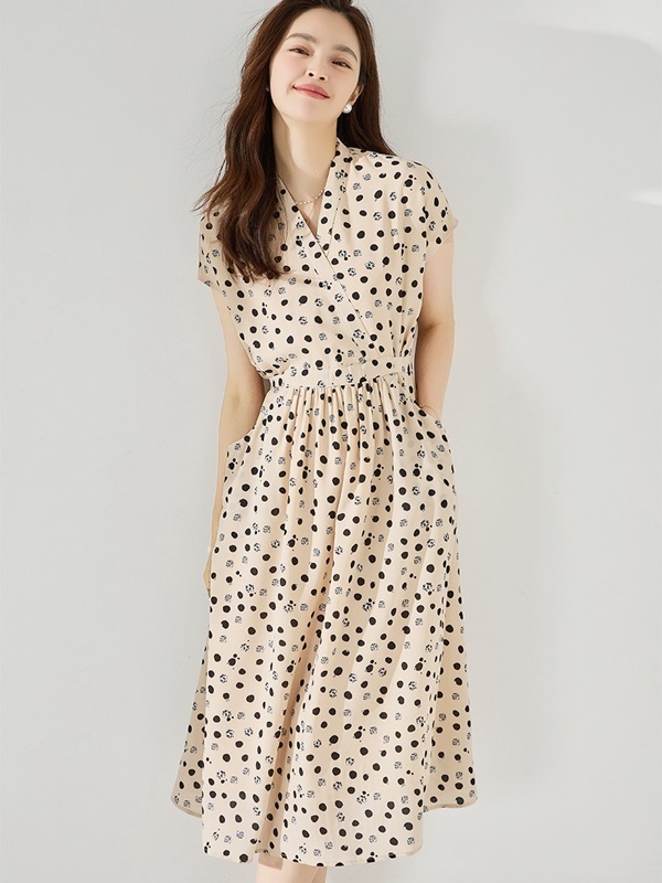 雙圓點口袋洋裝 兩色