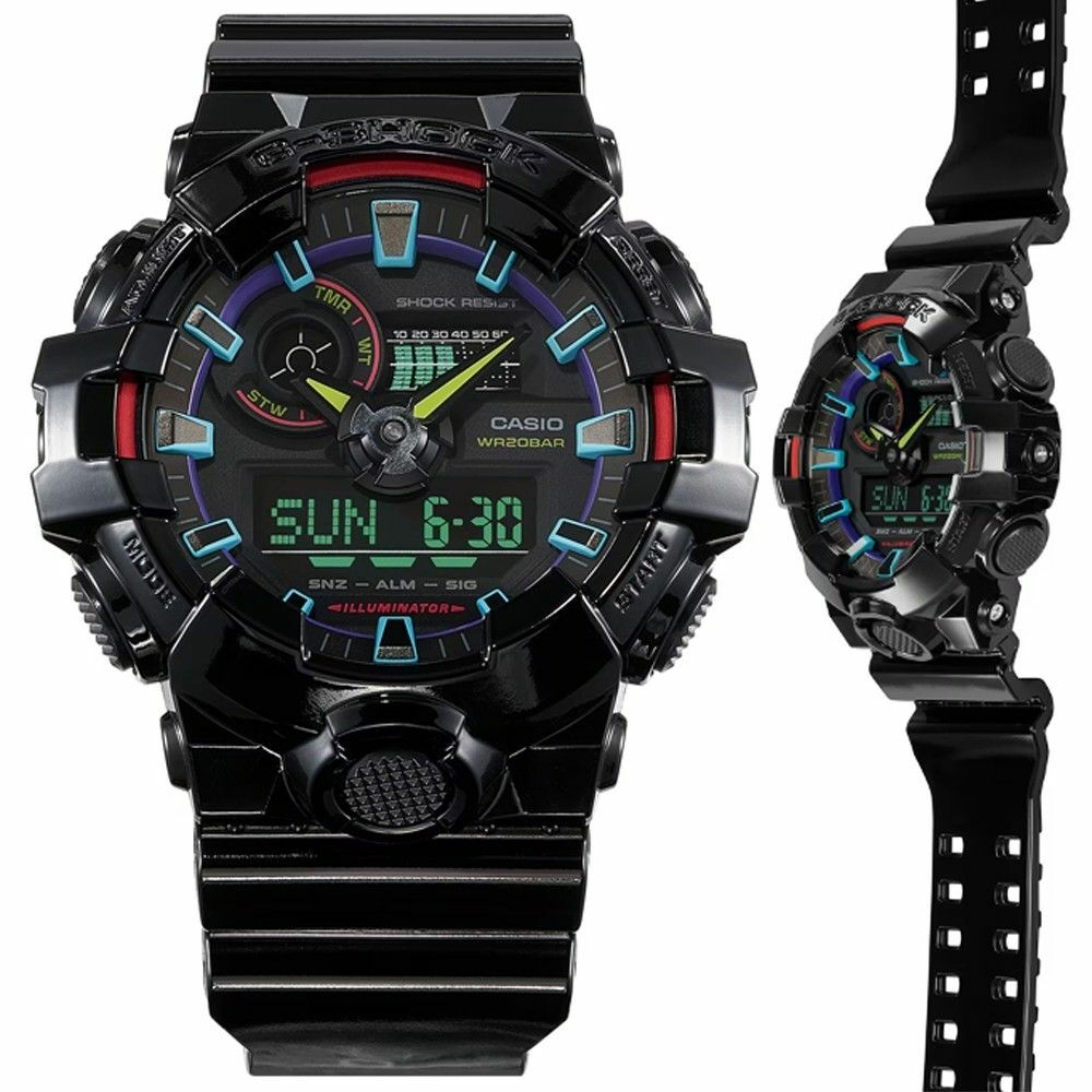 Casio G-Shock GA-700RGB-1A 手錶  (香港行貨)