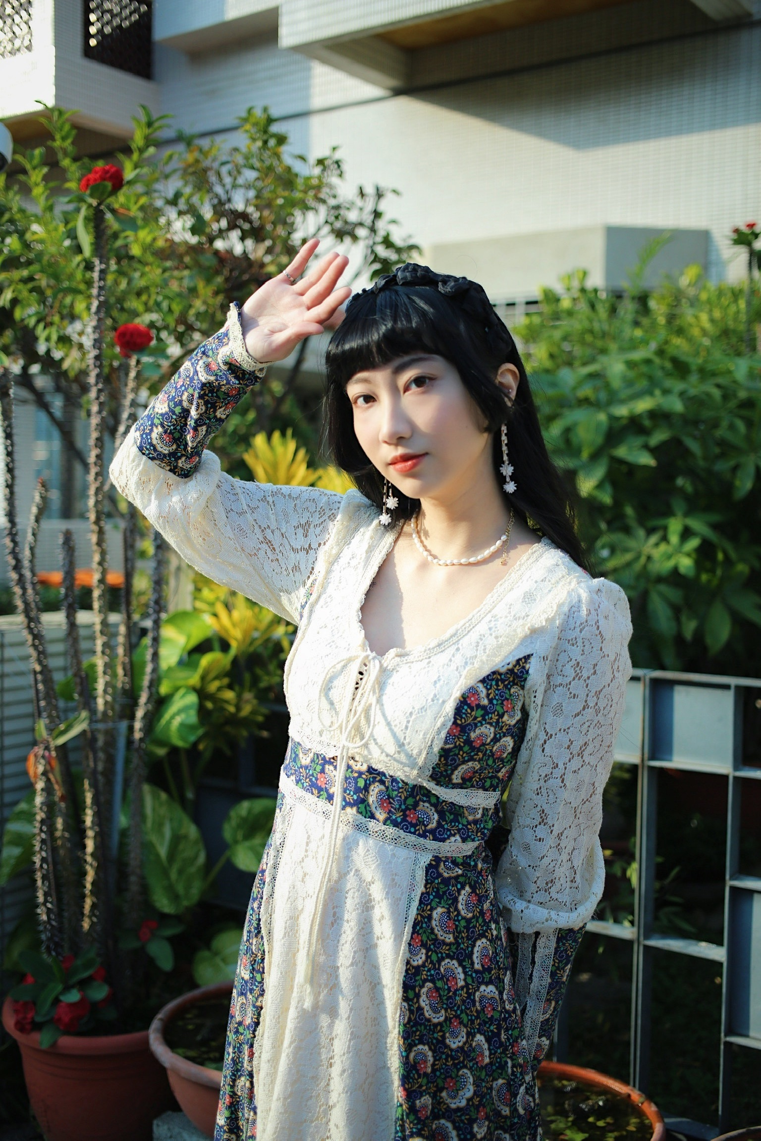 Vintage Dresses /古著70年代Gunne Sax 草原風孔雀圖騰洋裝