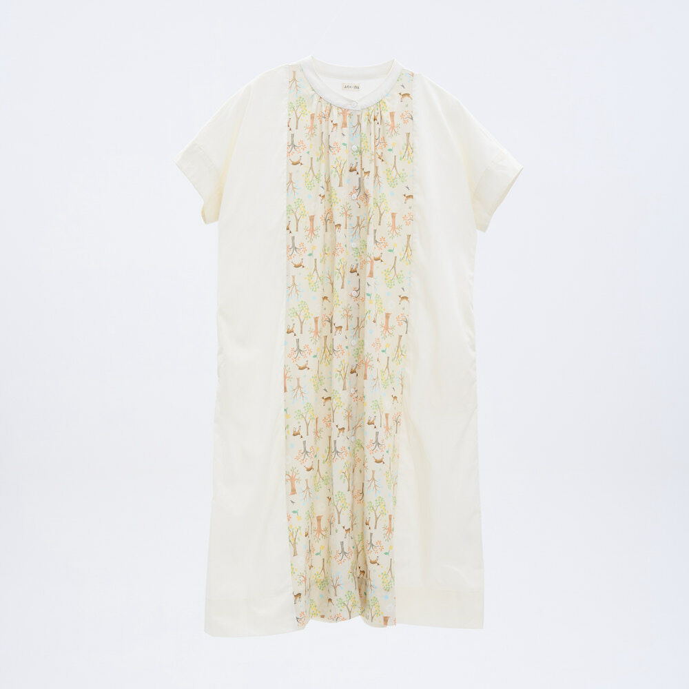 無領襯衫罩衫洋裝