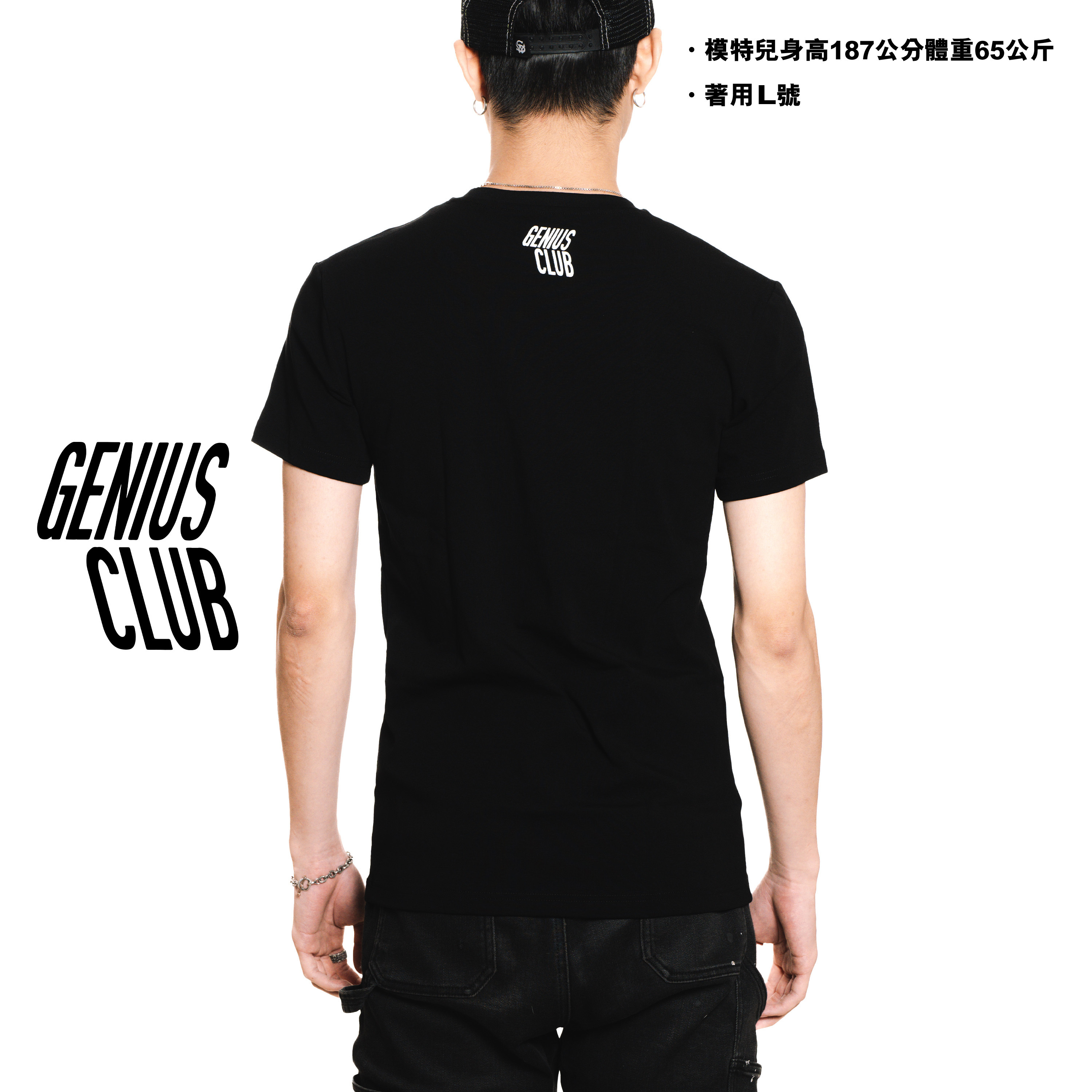 GENIUS CLUB / TAGLESS UNDERSHIRTS - BLACK