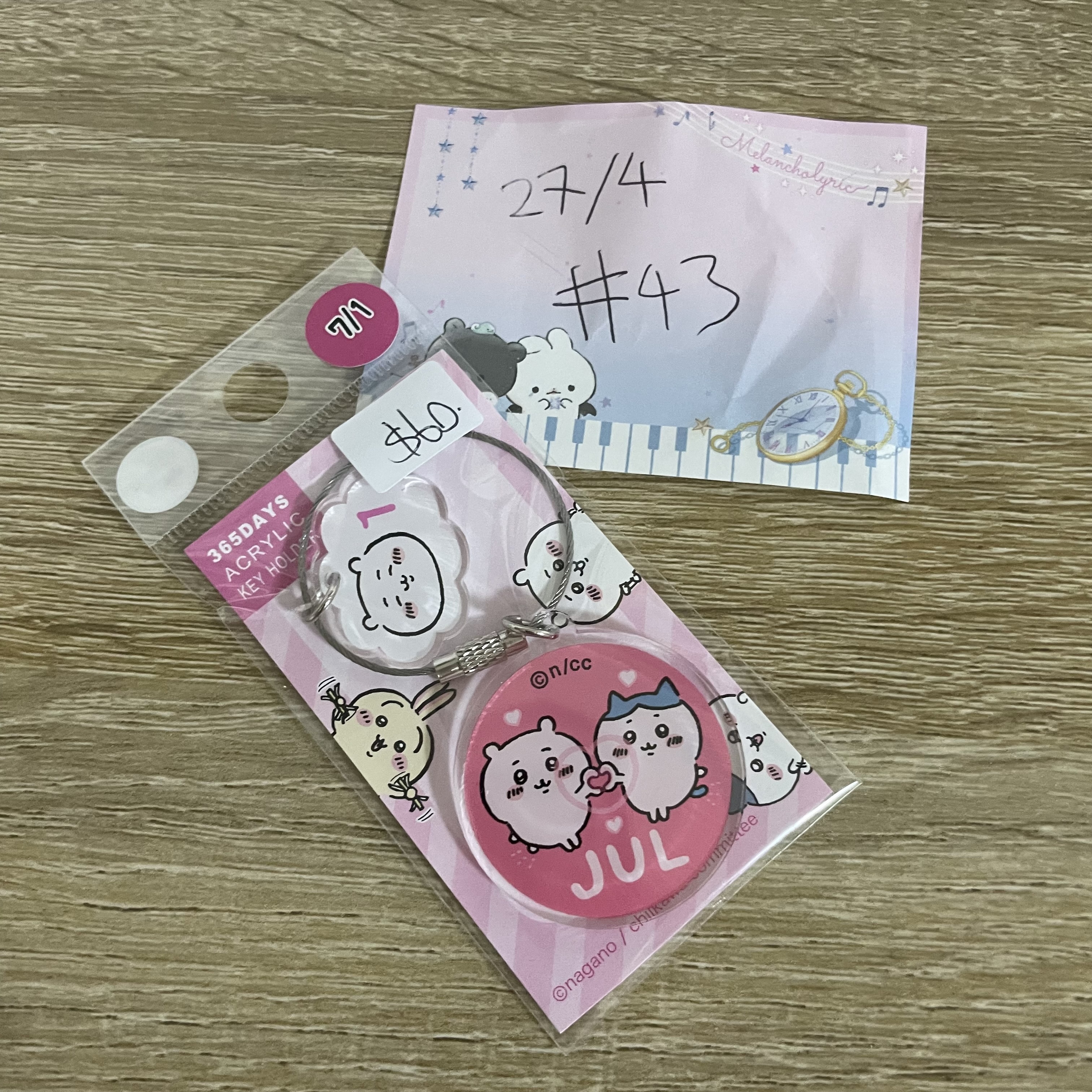 CHIIKAWA 雙人 生日 掛件 7/1   #43