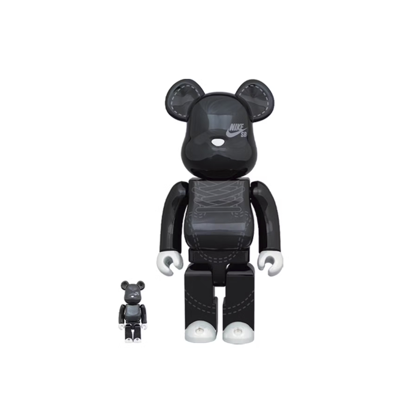 BE@RBRICK X NIKE SB BLACK 400%+100% SET 黑色