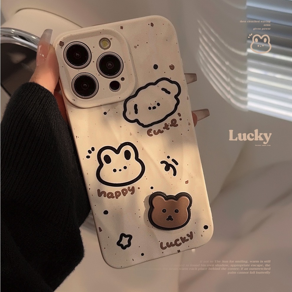 《42857》不規則感狗狗兔子熊熊iphone手機殼