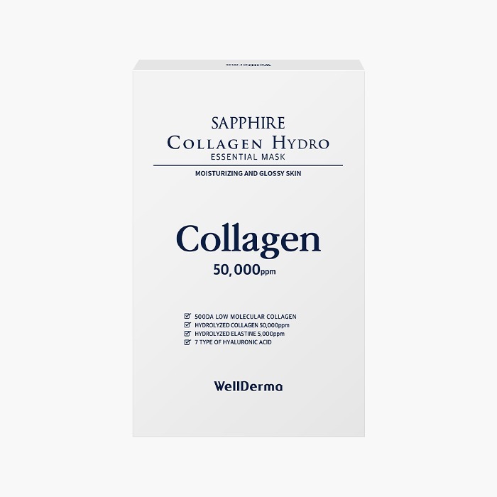 Wellderma 夢蝸藍寶石膠原蛋白水潤面膜 SAPPHIRE COLLAGEN HYDRO ESSENTIAL MASK 30ml*10ea