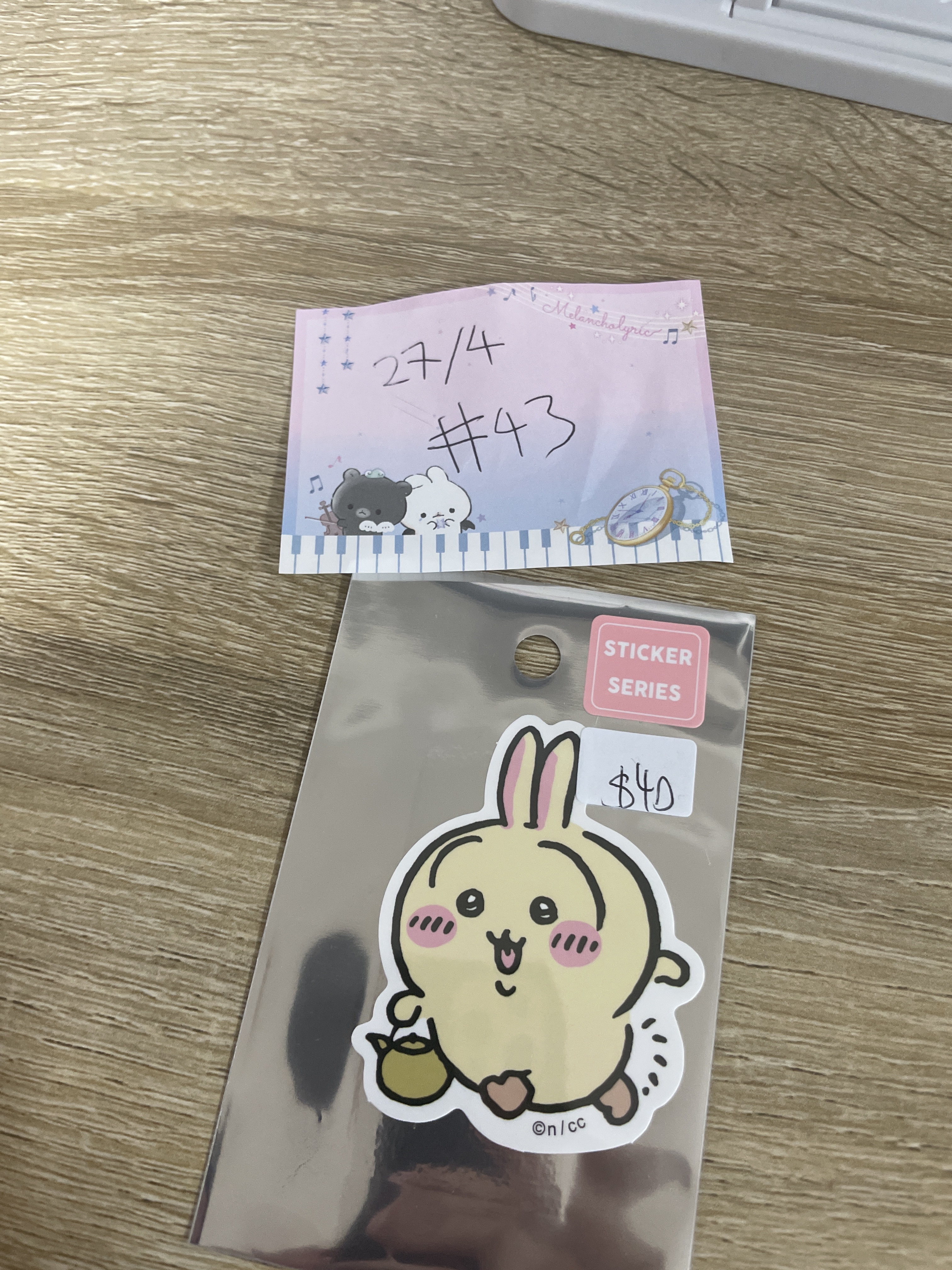 CHIIKAWA  兔兔  貼紙#43