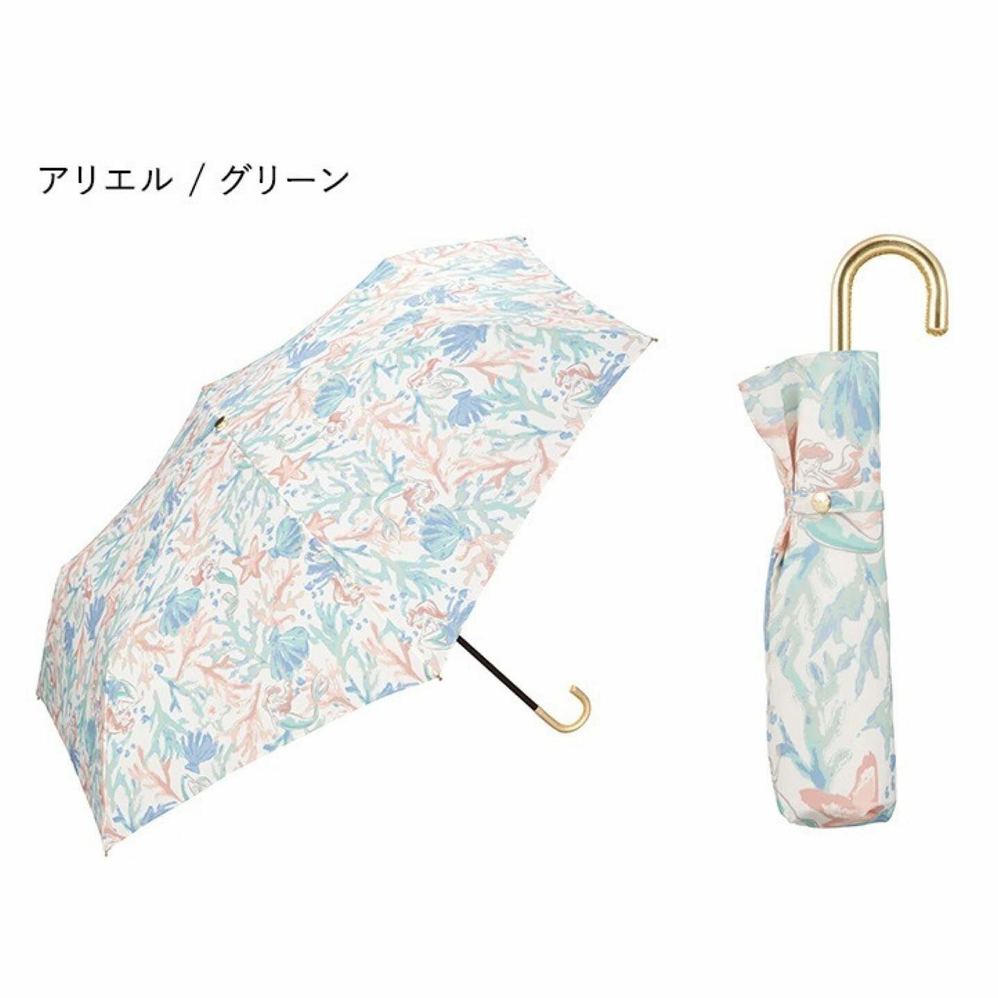 WSBB4836 超靚日本 WPC X DISNEY 美人魚便攜遮陽防曬傘（現貨-L521）