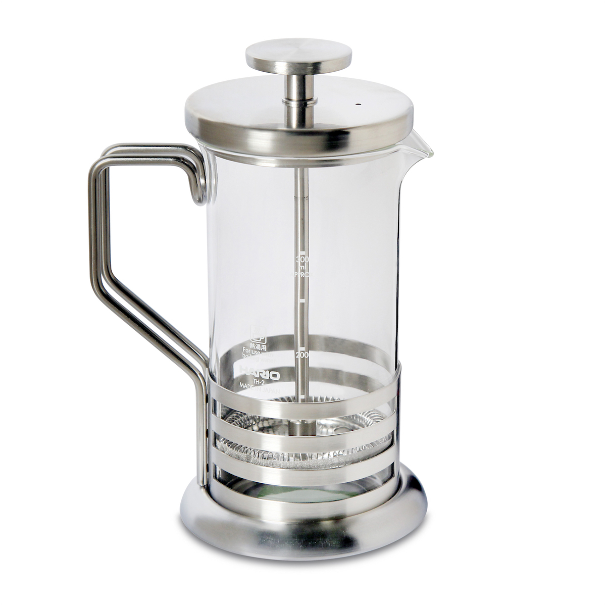 日本HARIO 2杯裝玻璃壓濾式咖啡壺 -THJ-2-HSV