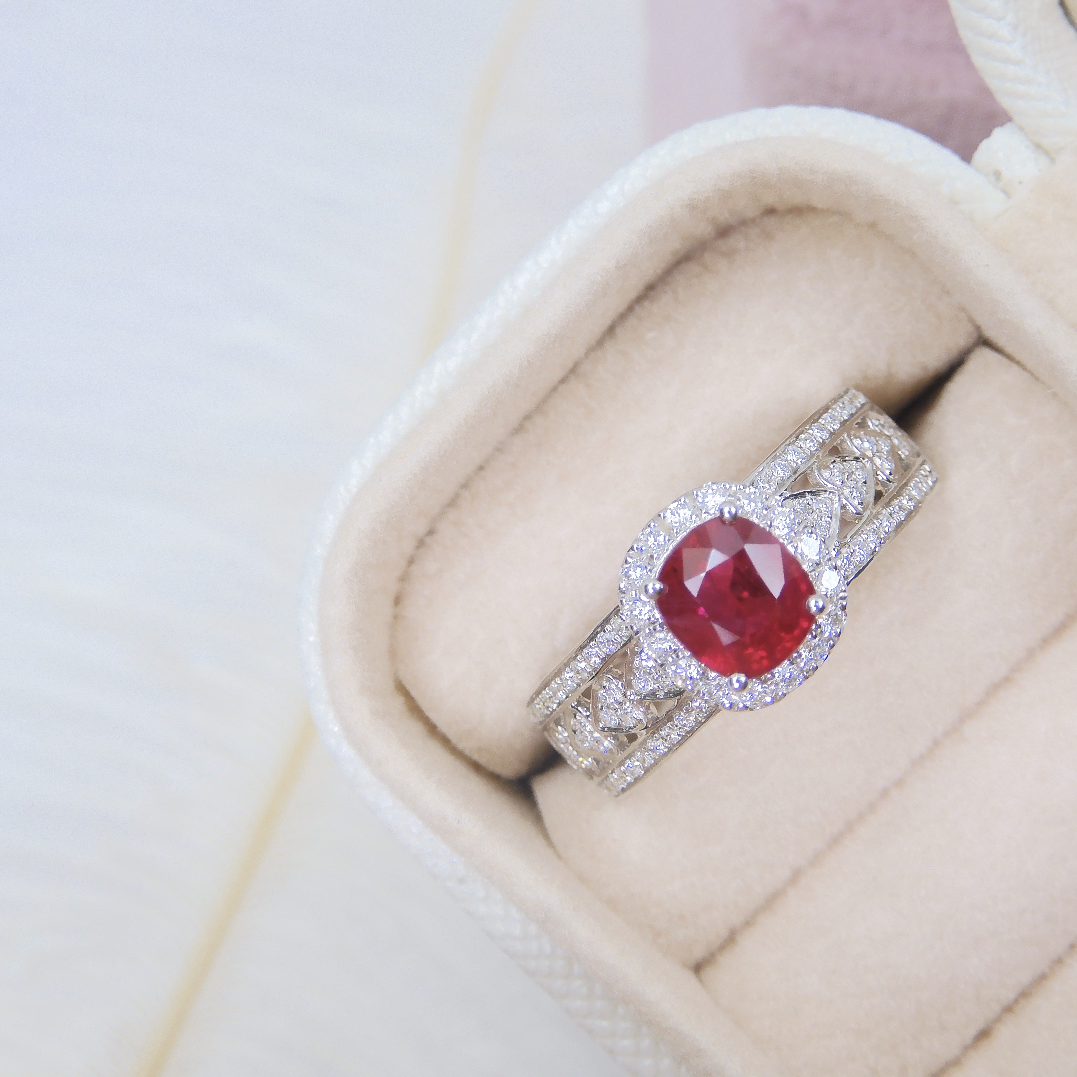 18K金 1.08ct 紅寶石戒指 (配國際證書)