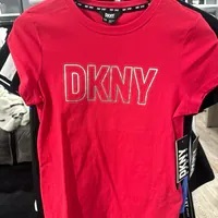 [S] DKNY FOIL OUTLINE LOGO TEE,VIRTUAL PINK, DP4T9783-VPN (SD929)