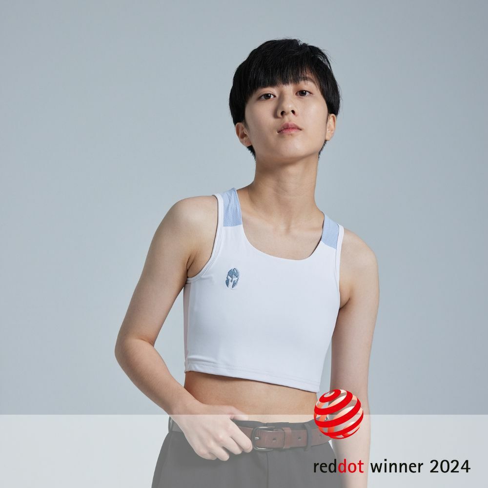 紅點設計獎-空氣流親膚透氣束胸-排鉤款-白色