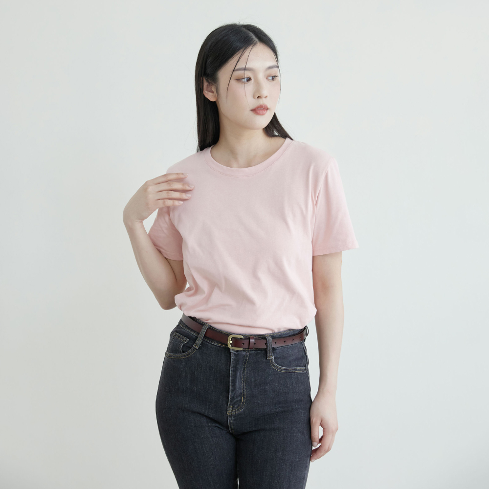 SALE500 簡約純色圓領純棉TEE