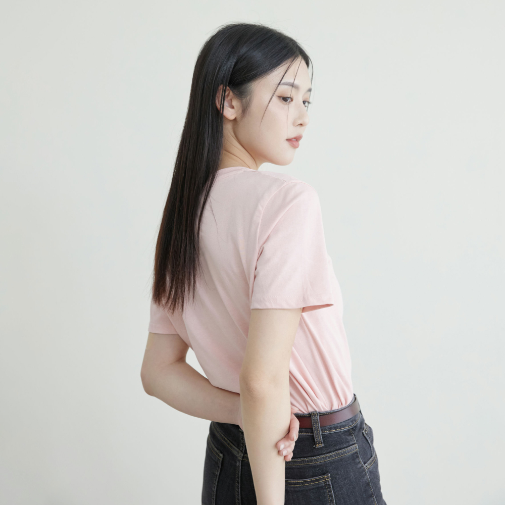 SALE500 簡約純色圓領純棉TEE