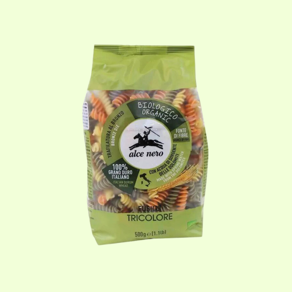 Alce Nero - 有機特製硬質小麥粗粒小麥粉義大利麵三色螺絲粉(500g)