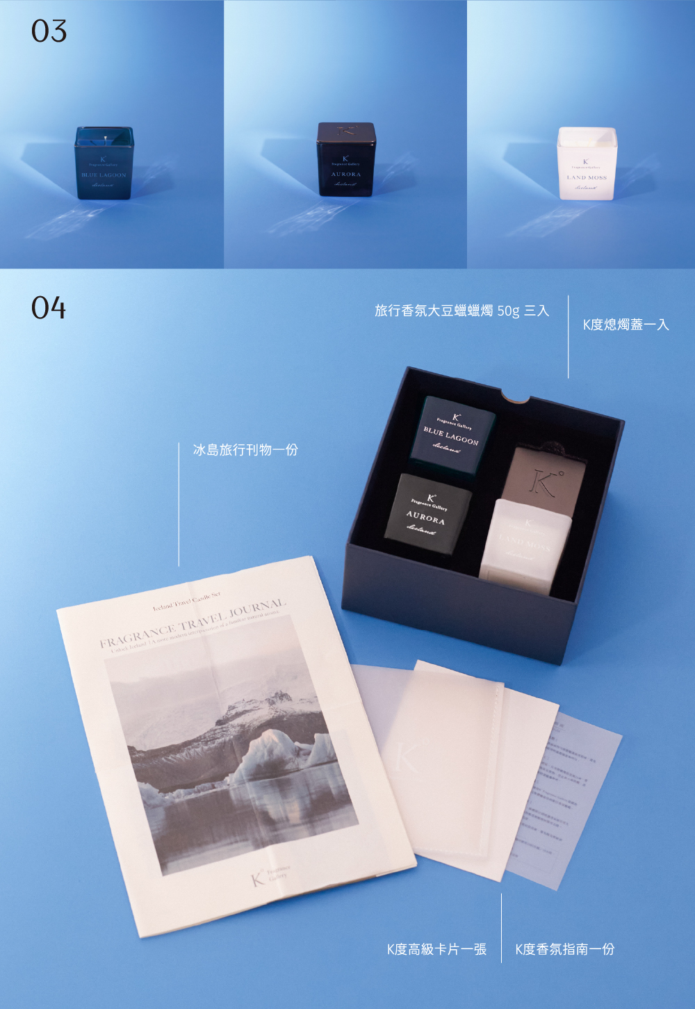 冰島蠟燭禮盒內容物