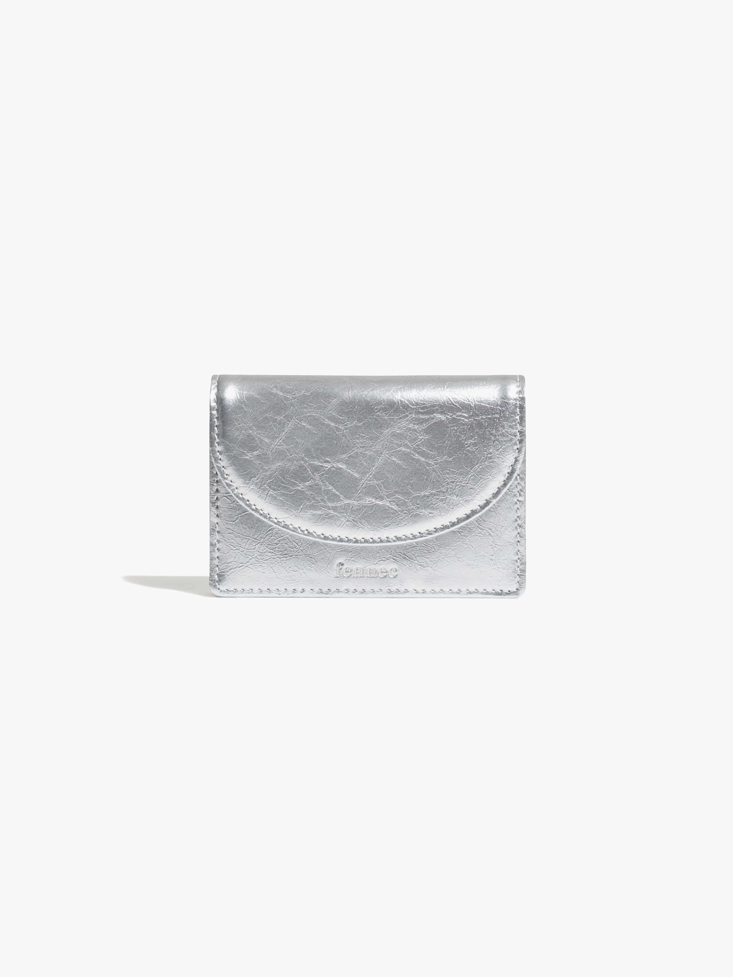 fennec - CRINKLE HALFMOON ACCORDION POCKET - SILVER