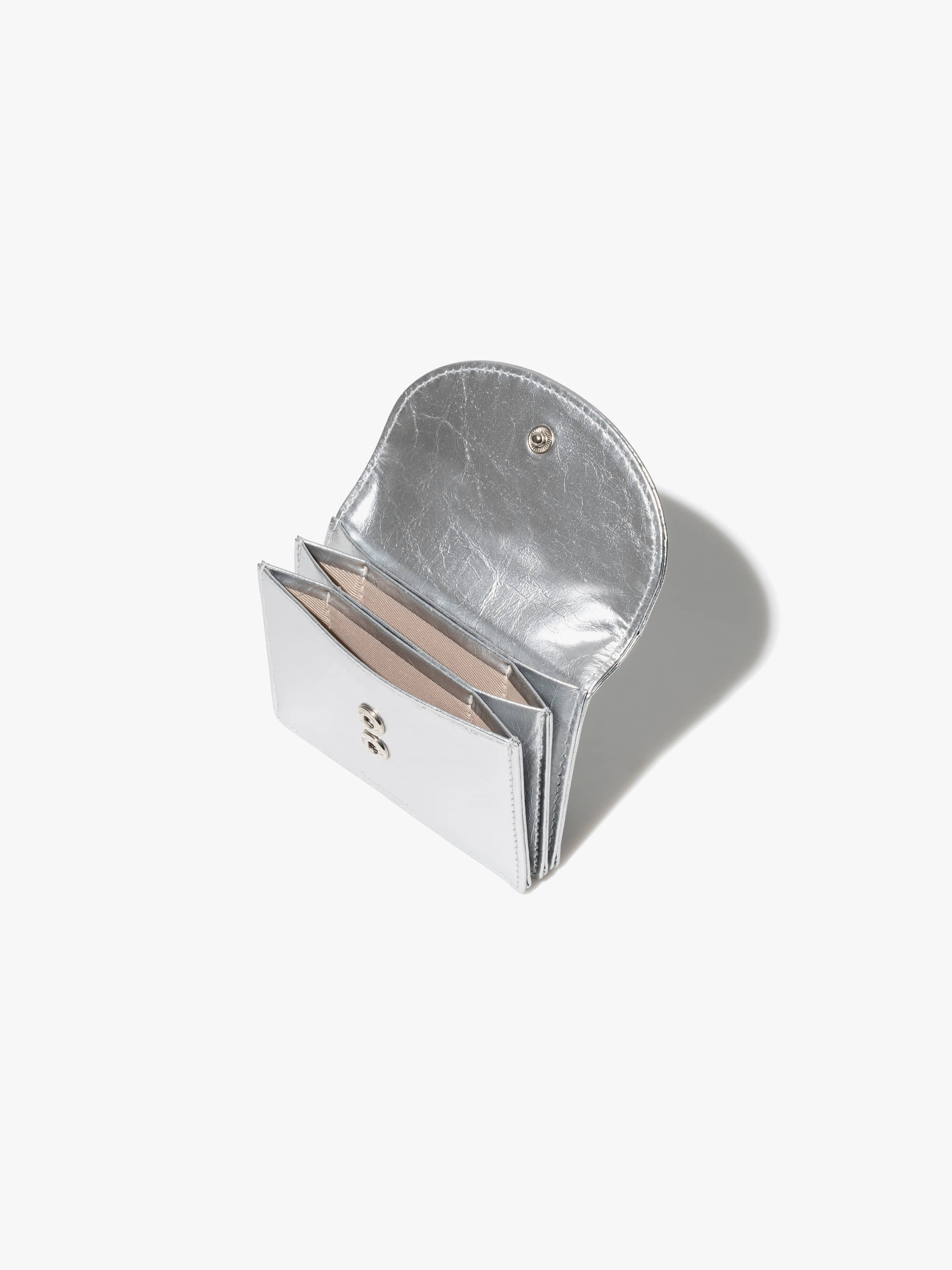 fennec - CRINKLE HALFMOON ACCORDION POCKET - SILVER