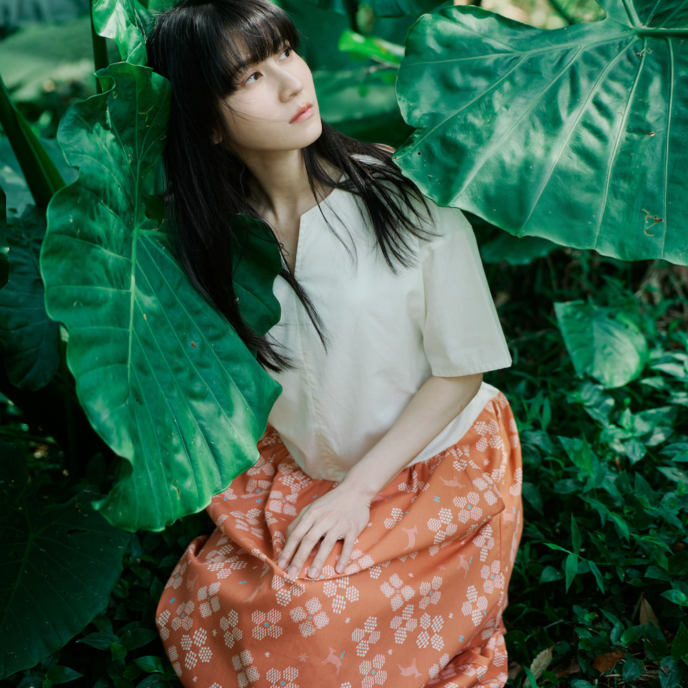 Drop Waist Patchwork Dress/Blooming Field/Tigerlily Red