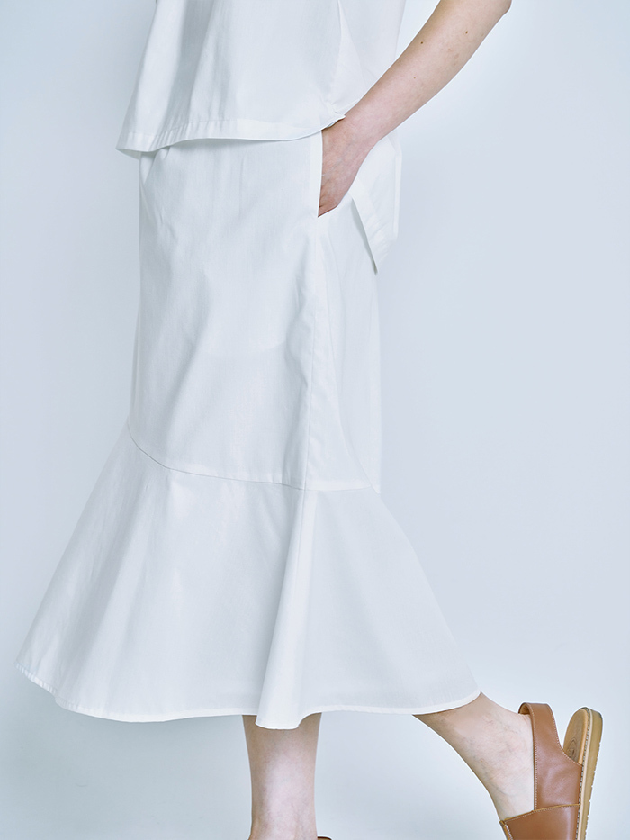 立夏花弧剪接裙-半夏