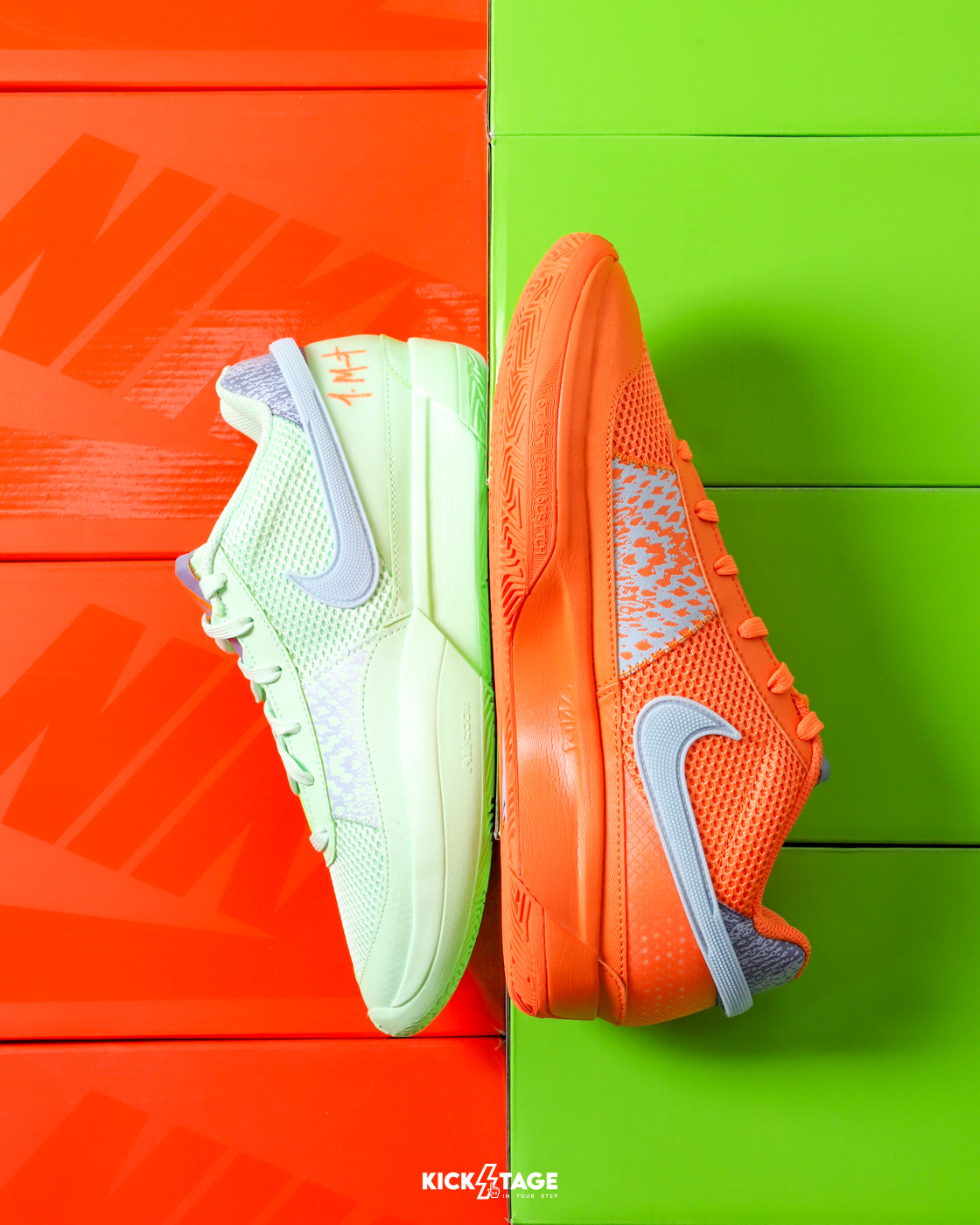 <連線代購商品>NIKE  JA Morant 1 Mismatched 鴛鴦 橘色 綠色 實戰鞋 籃球鞋【FV1288-800】莫蘭特 JA1