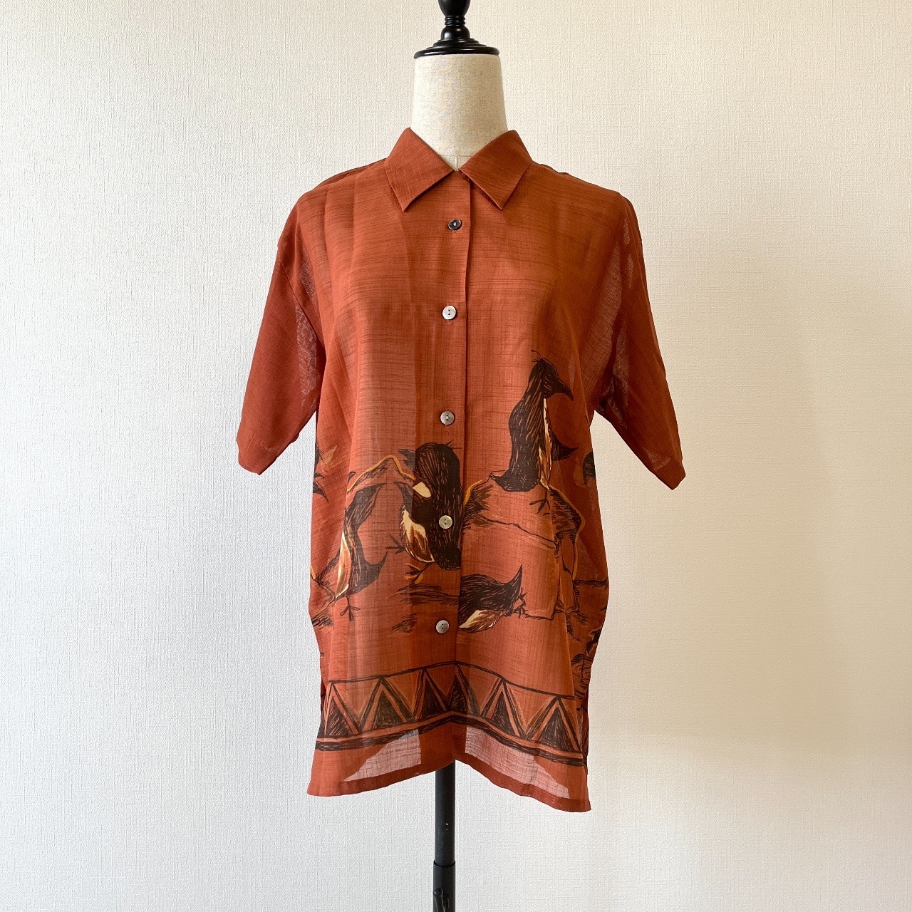 企鵝嬉戲古著上衣