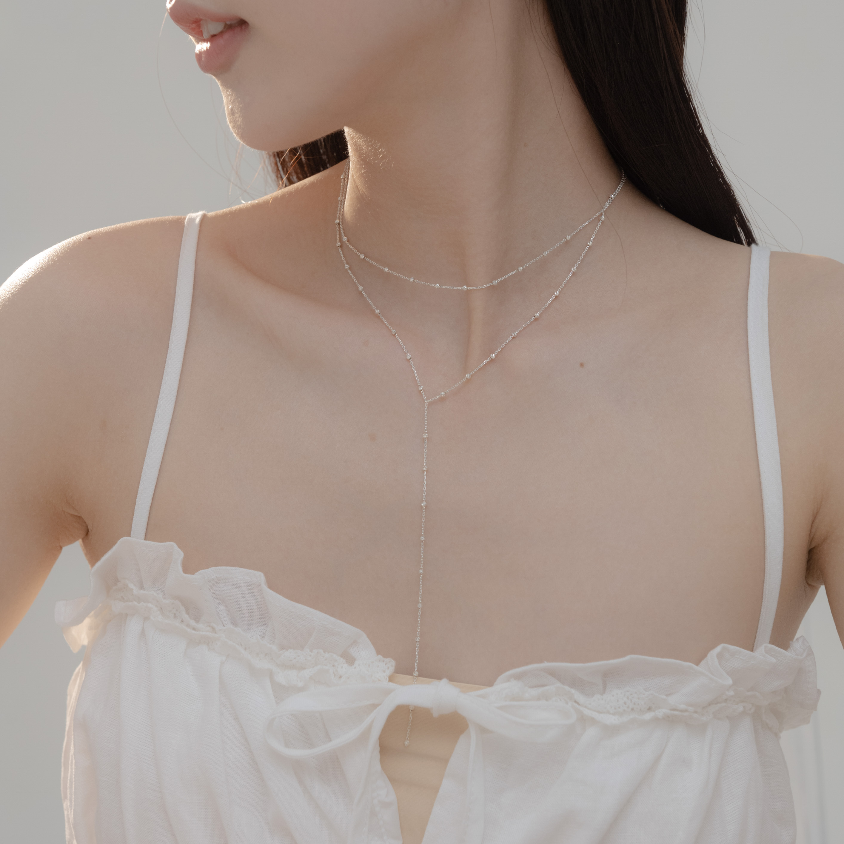 簡約cutting ball 鎖骨鏈