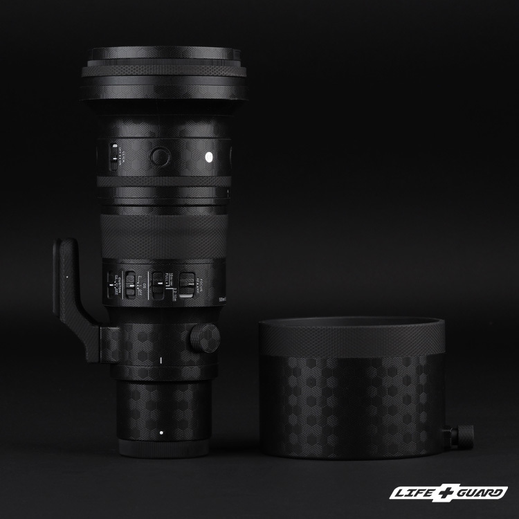 LIFE+GUARD 鏡頭貼膜安裝示意，適用 SIGMA 500mm F5.6 DG DN