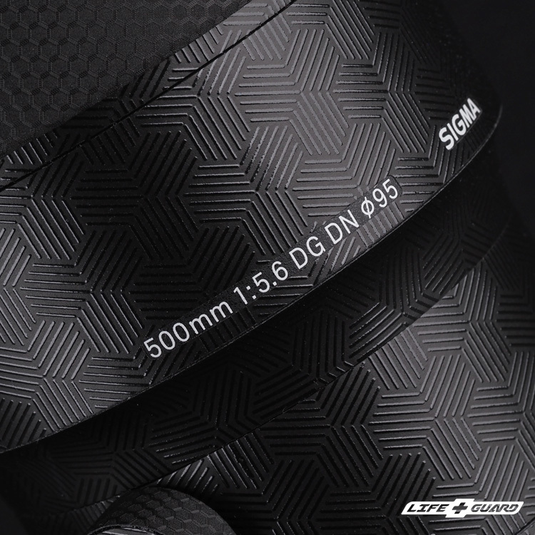 LIFE+GUARD 鏡頭貼膜安裝示意，適用 SIGMA 500mm F5.6 DG DN