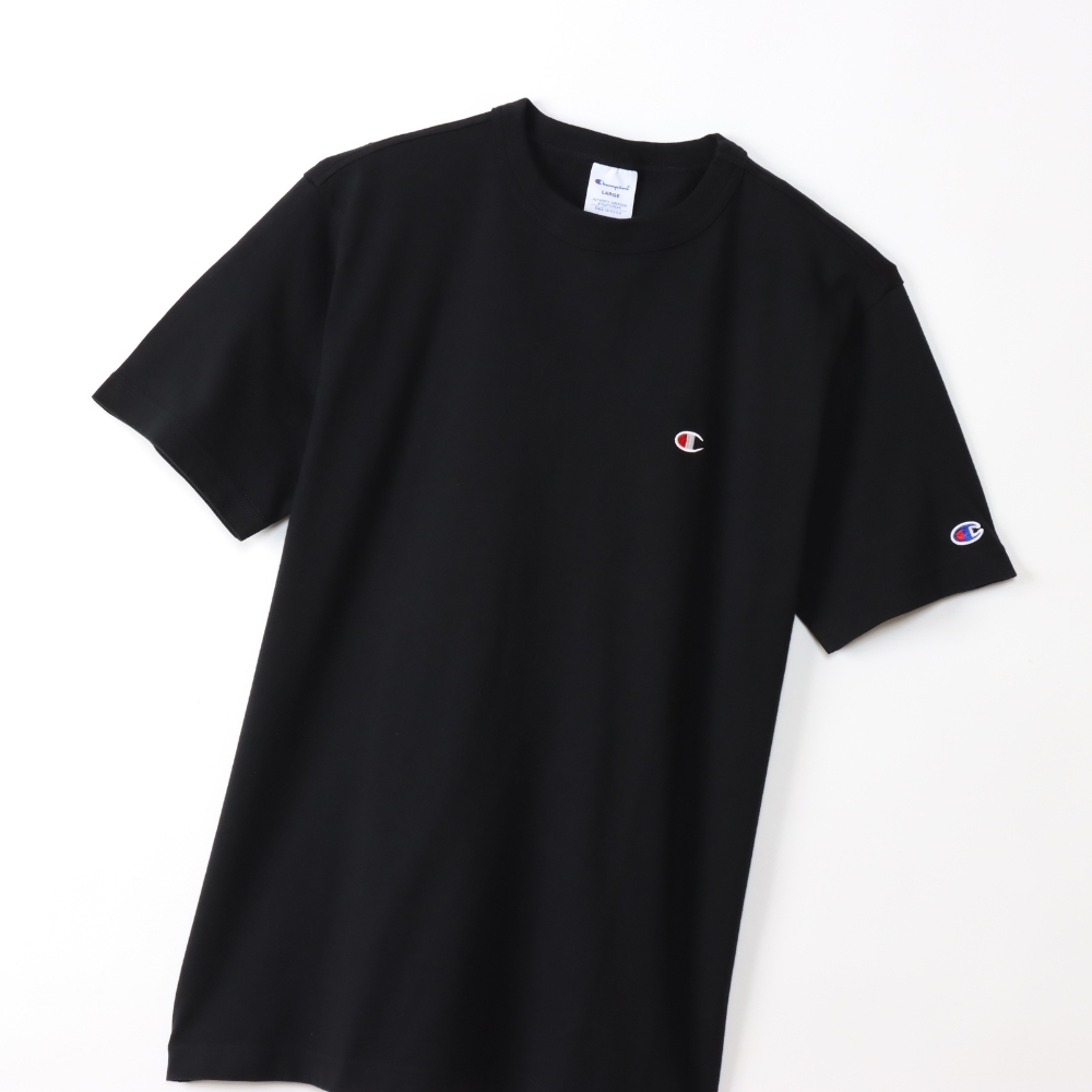 男款 -BASIC 刺繡 LOGO 短TEE-黑色（C3-X352-090）