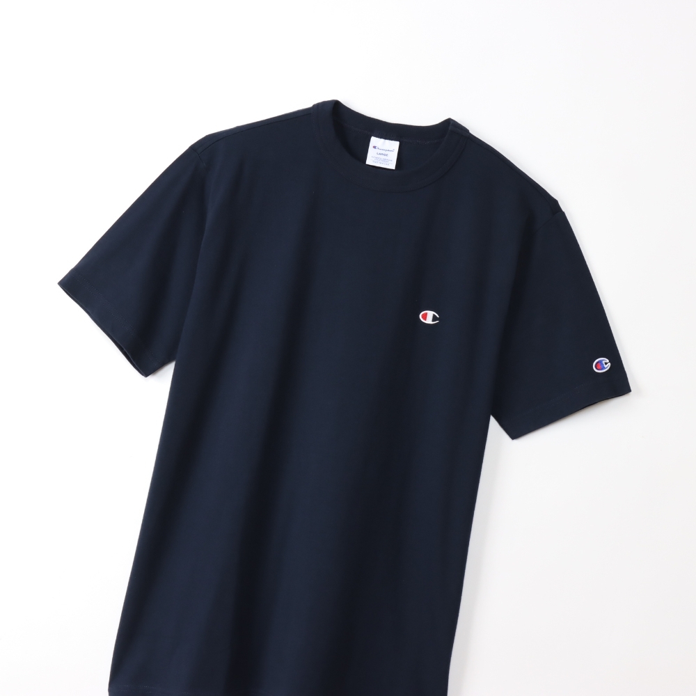 男款 -BASIC 刺繡 LOGO 短TEE-深藍色（C3-X352-370）