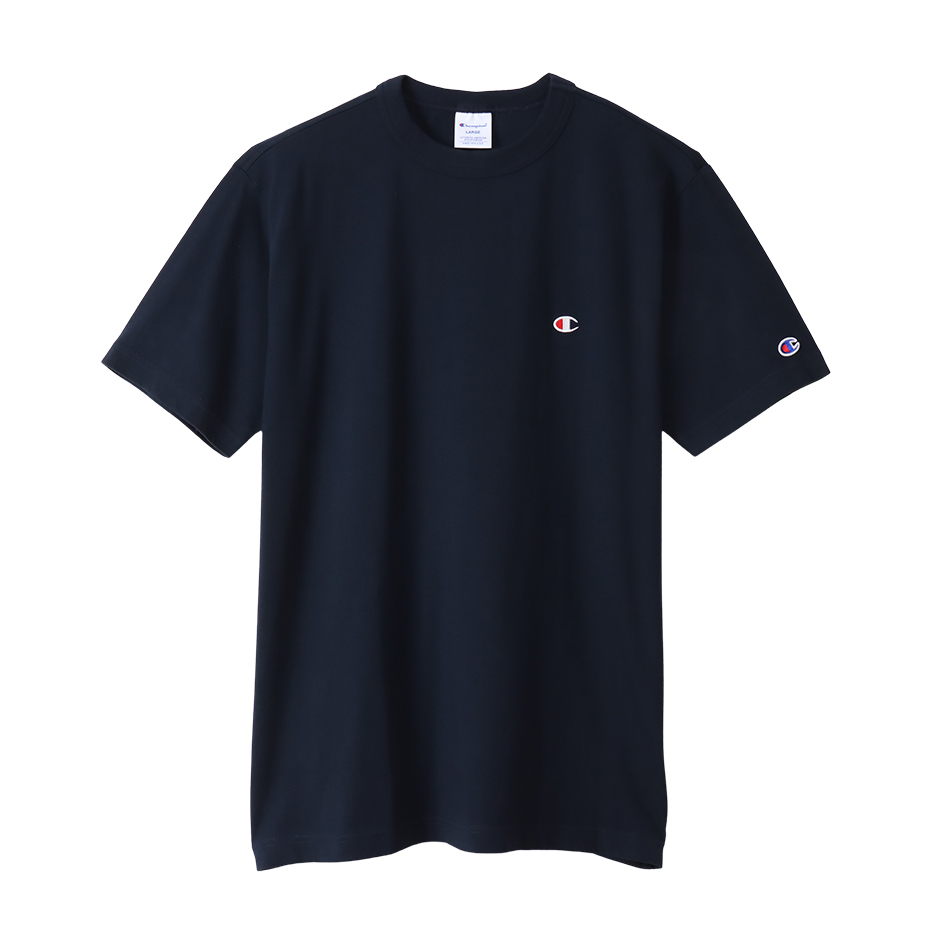 男款 -BASIC 刺繡 LOGO 短TEE-深藍色（C3-X352-370）