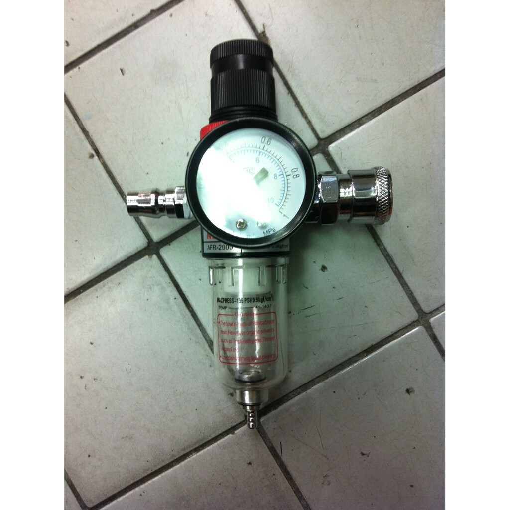 附發票｜AFR2000防爆調壓濾水器｜空壓機空氣壓縮機風車1/4牙(兩分牙)調壓濾水器(過濾器)附快速接頭
