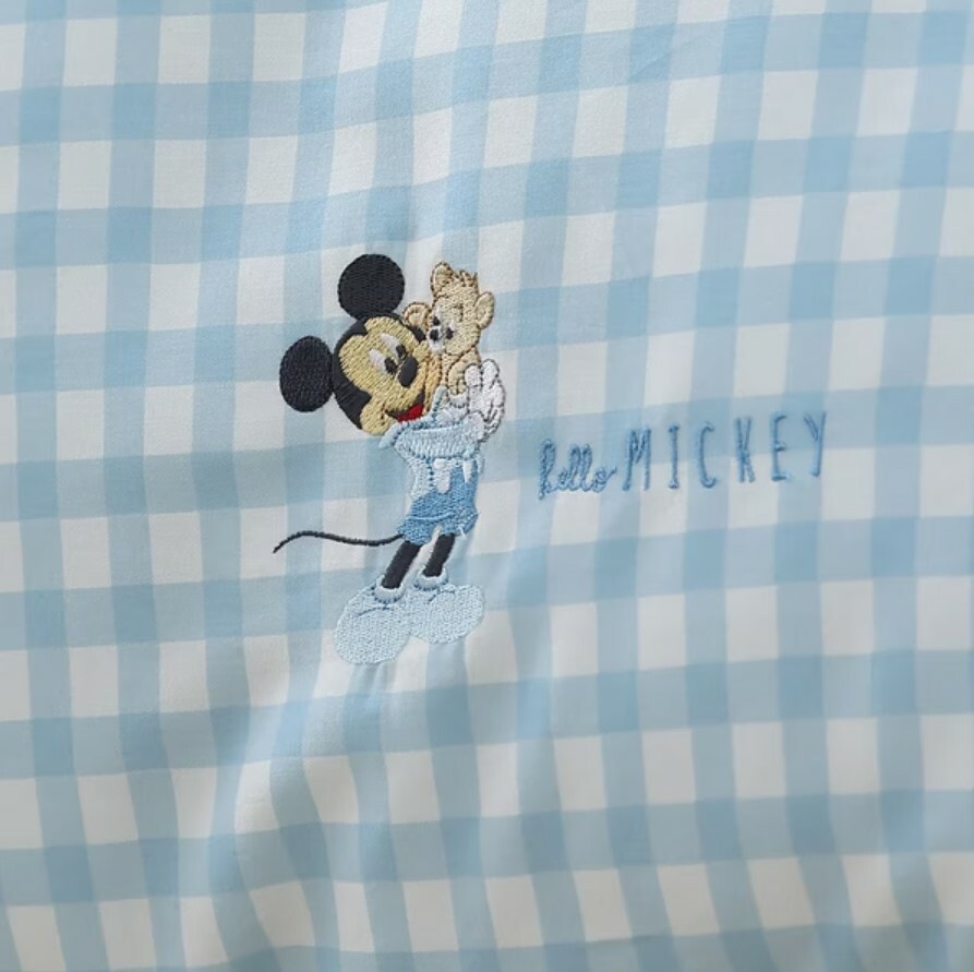 迪士尼床包兩用被組 | 萊賽爾天絲 精梳棉 | 野餐奇遇記 格子款 藍