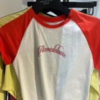 [S] ADLV CROP TWINKLE SCRIPT LOGO,RED, ADLV23SS-SSCTWS-RED (SAV300)
