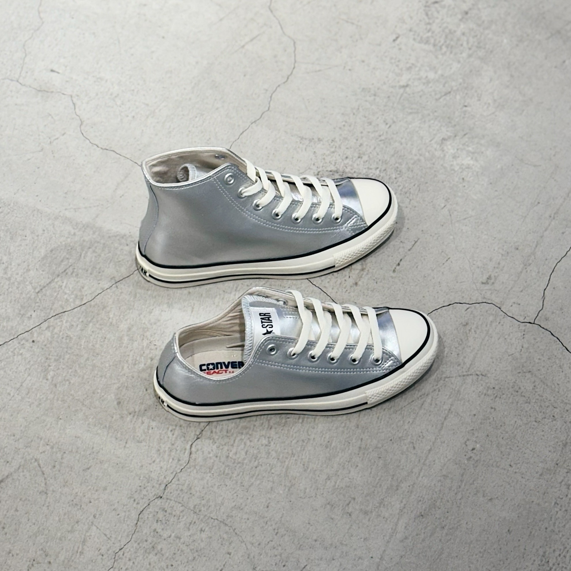 Converse Leather All Star OX 日本限定 Y2K風格 銀色 奶油底 31311880 31311890