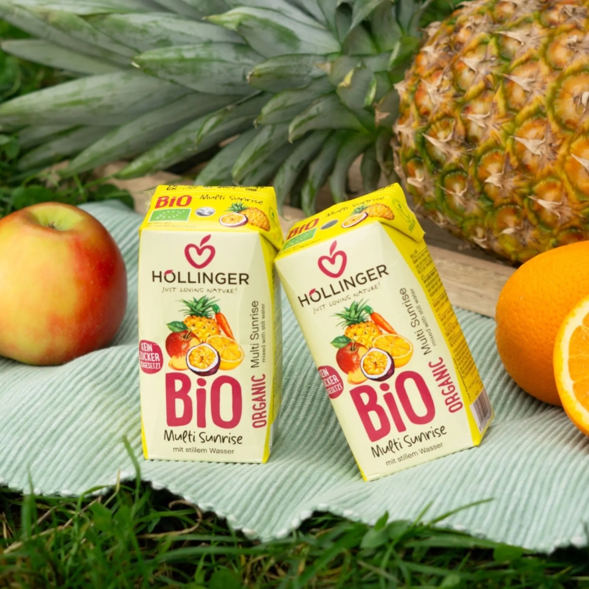 Hollinger - 有機無添加糖少甜兒童熱情果, 200毫升, 環保紙吸管,全素