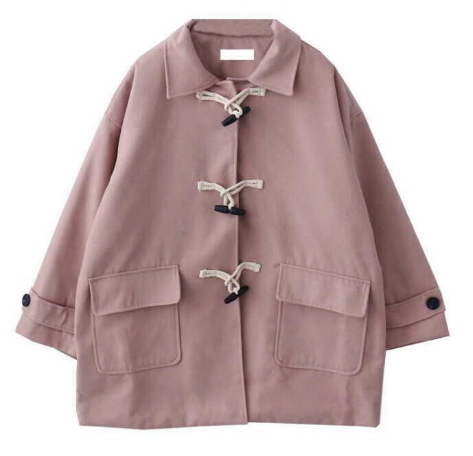 Hot selling mid-length woolen jacket [pink] [one size fits all]