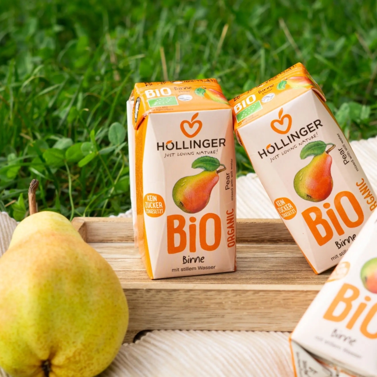 Hollinger - 有機無添加糖少甜兒童梨汁, 200毫升, 環保紙吸管,全素