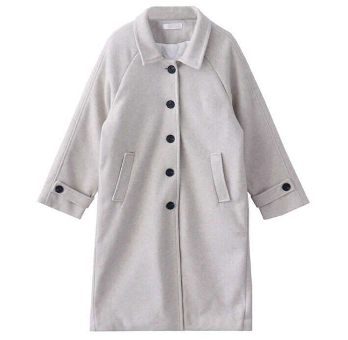 Hot Selling Over-the-Knee Woolen Jacket [Apricot] [One Size Fits All]