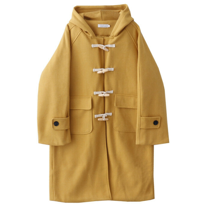 Hot selling hooded woolen jacket [Lemon Yellow] [M-L] (please contact customer service to confirm the delivery size after placing the order)