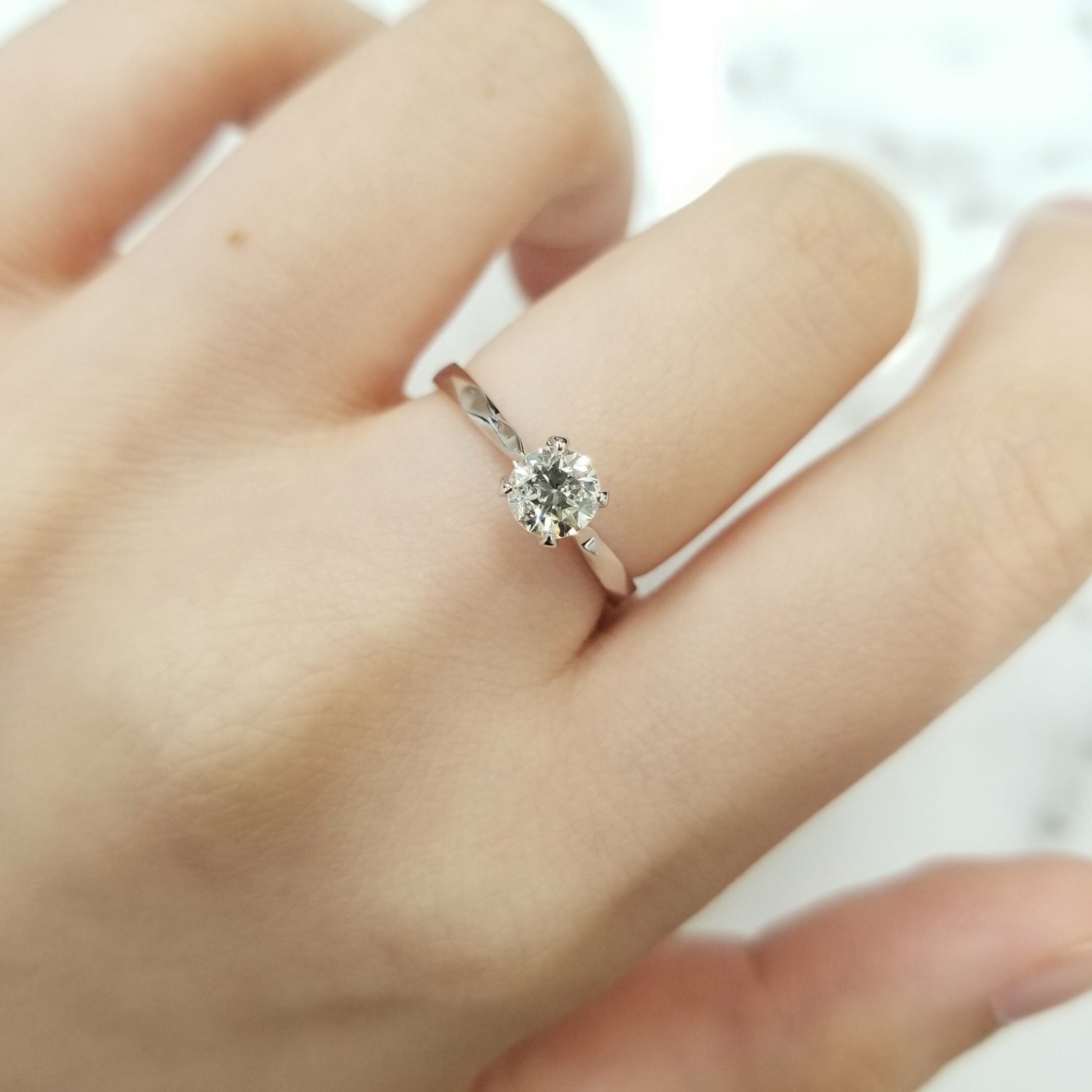 18K White Gold 0.51ct Diamond Ring