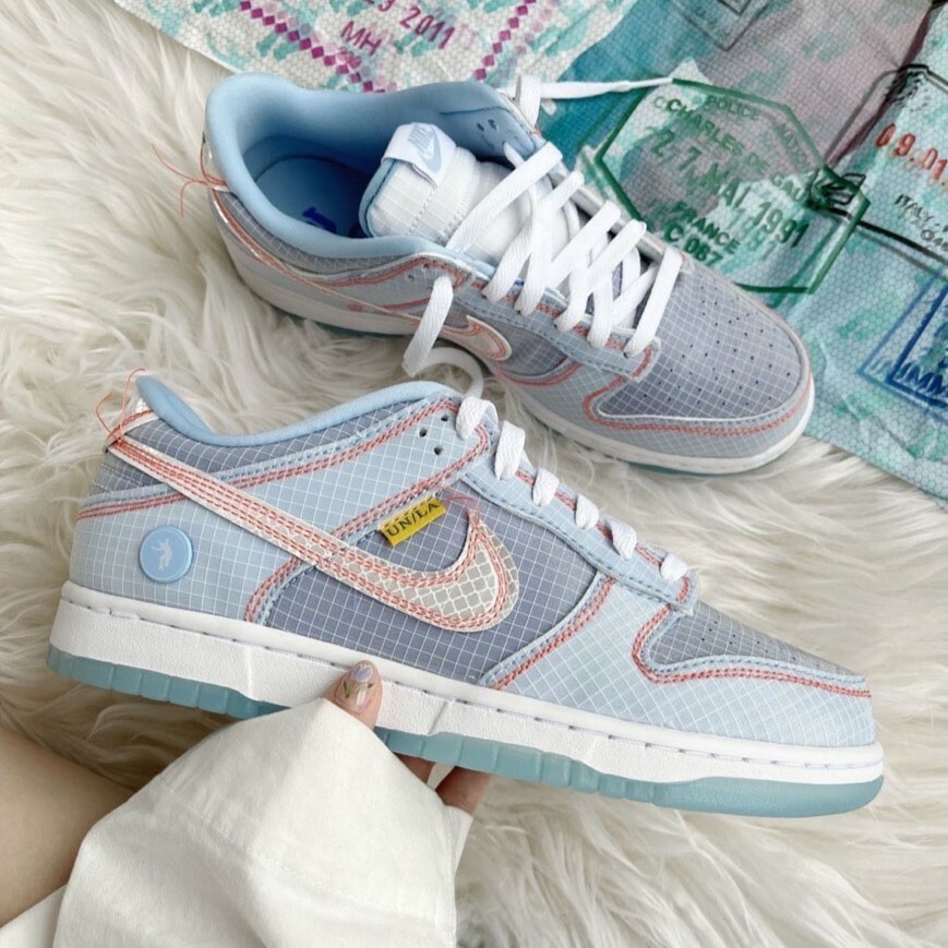 Union x Nike Dunk Low 聯名 UN/LA 冰藍 網格 冷色系 板鞋 休閒鞋 DJ9649400