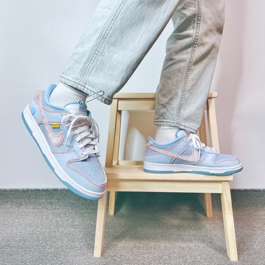 Union x Nike Dunk Low 聯名 UN/LA 冰藍 網格 冷色系 板鞋 休閒鞋 DJ9649400