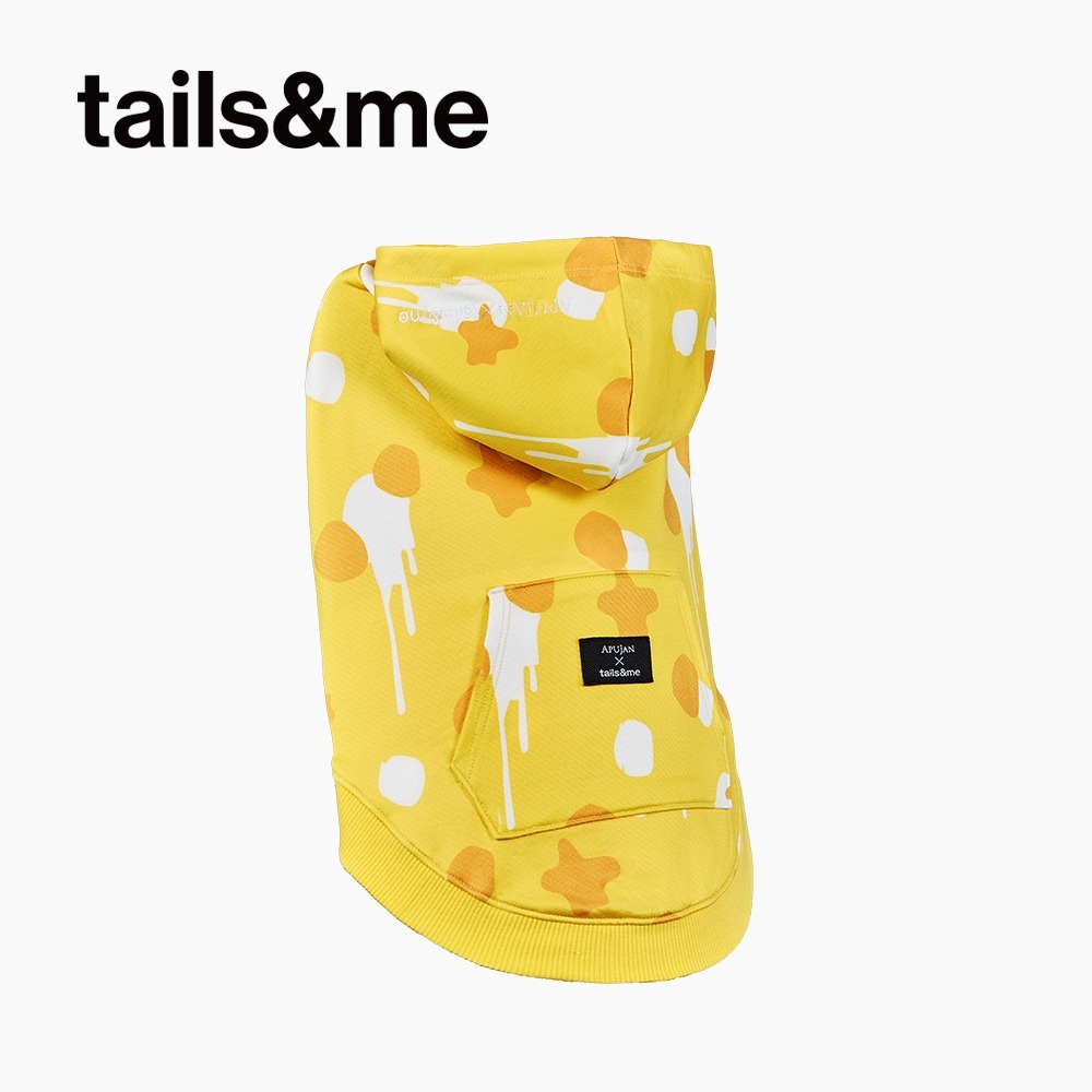 tails&me 尾巴與我｜APUJAN尾巴探險記 墨點連帽背心—黃