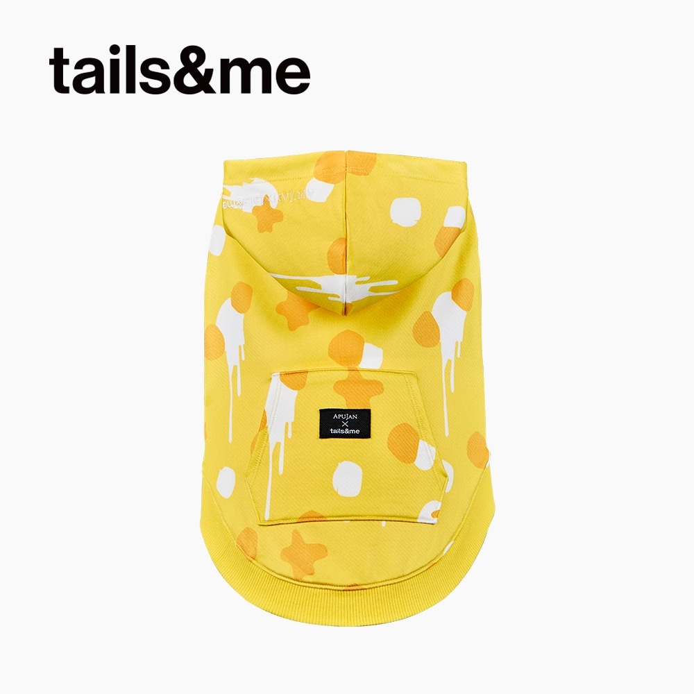 tails&me 尾巴與我｜APUJAN尾巴探險記 墨點連帽背心—黃