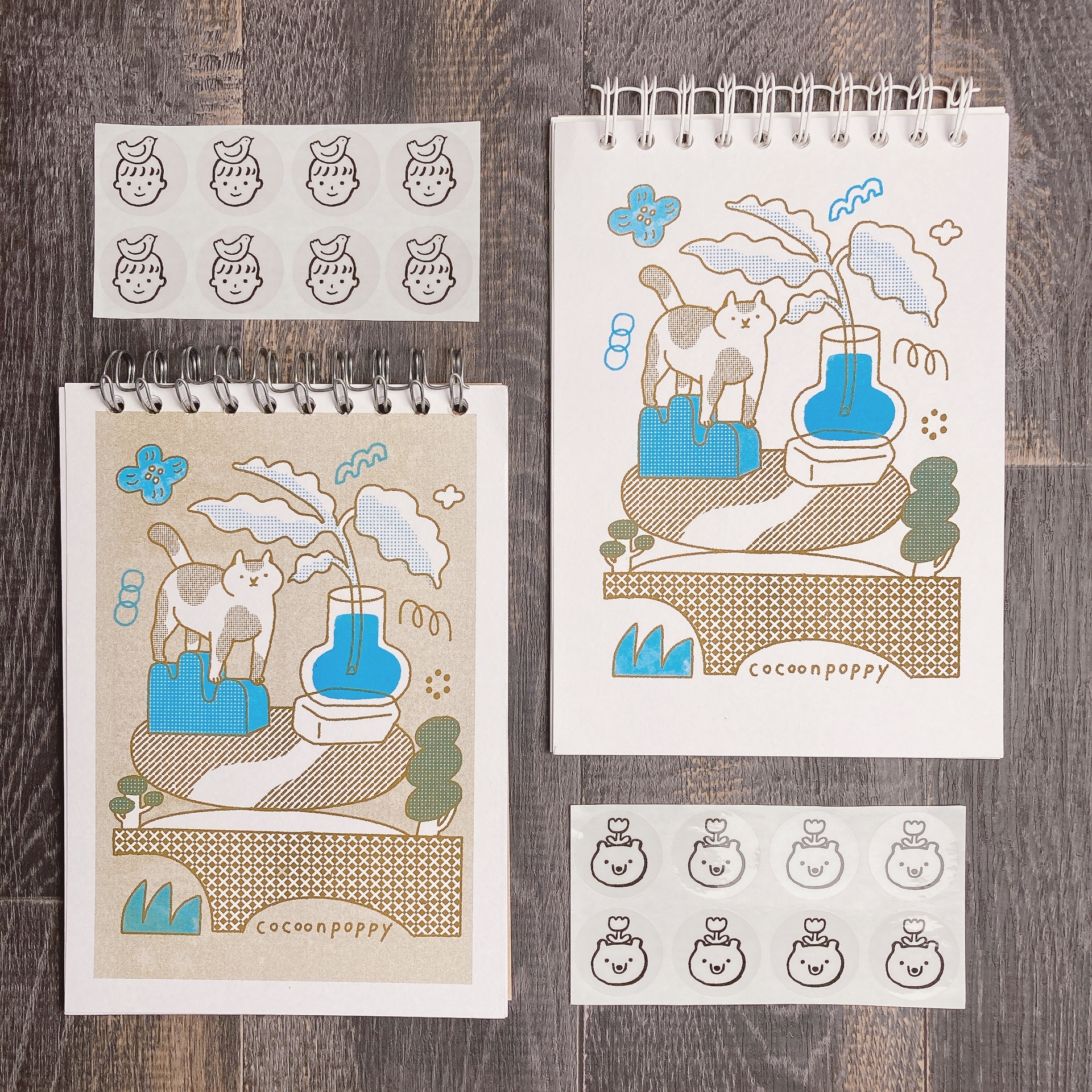 繭花｜線圈插畫筆記本 圖畫紙 / 巴川紙