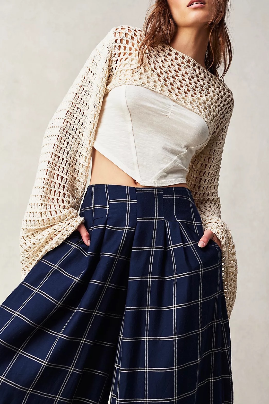 Dance at Dusk Wide Leg 格紋寬褲